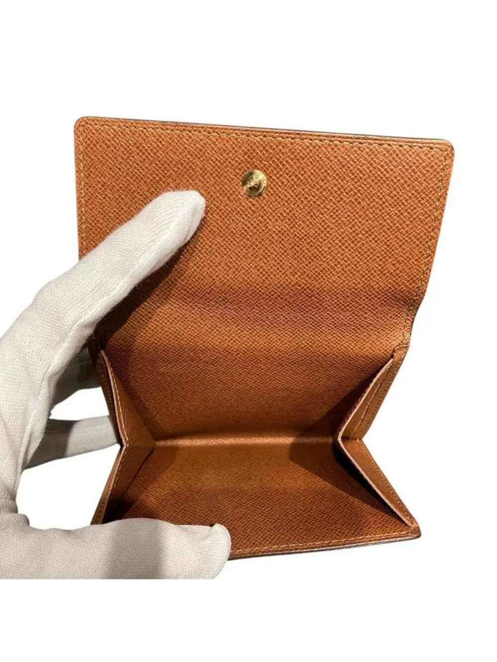 Louis Vuitton Porto Monecarto Cles Monogram Trifold Wallet Canvas